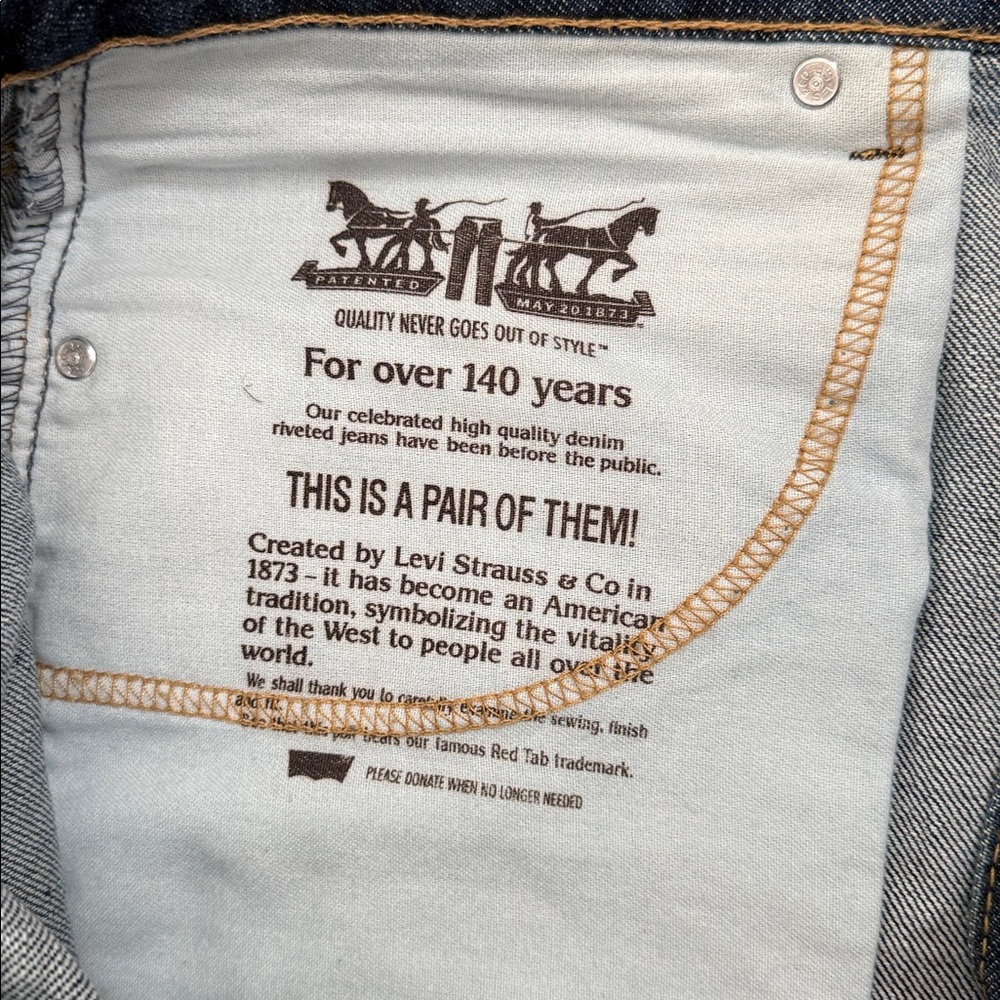Levi's Jean Shorts Men’s Size 40, New - Picture 5 of 6